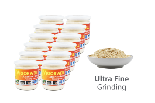 Vigorwell 4-Year Pure American Ginseng Powder (150G/5.3OZ) X 12 Bottles