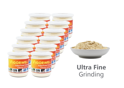 Vigorwell 4-Year Pure American Ginseng Powder (150G/5.3OZ) X 12 Bottles