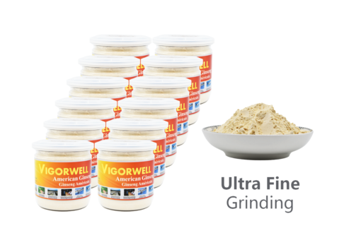 Vigorwell 5-Year Pure American Ginseng Powder (150G/5.3OZ) X 12 Bottles