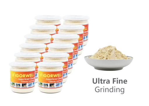 Vigorwell 5-Year Pure American Ginseng Powder (150G/5.3OZ) X 12 Bottles