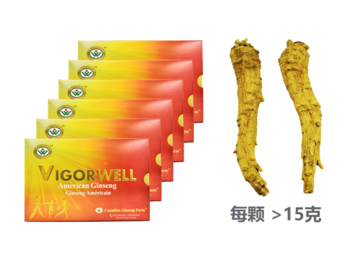 威格维尔 . 四年特级长枝西洋参 (精装 量贩6盒 2.2磅/1,020克/36盎司)