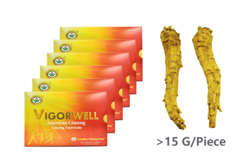Vigorwell 4-Year Jumbo Long Ginseng (6 Boxes 2.2LB/1,020G/36OZ)-Shipped To China