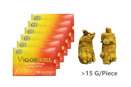 Vigorwell 4-Year Jumbo Short-Chunky Ginseng (6 Boxes 3LB/1,362G/48OZ)-Shipped To China